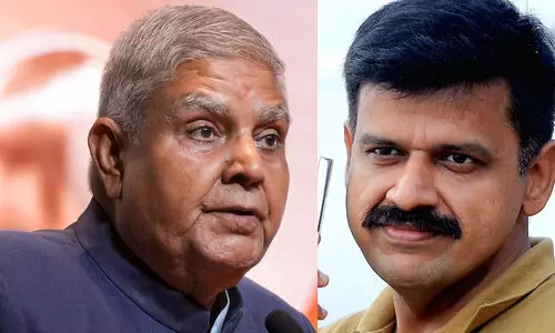 ഉപരാഷ്ട്രപതിയുടെ രാജി കുറ്റബോധം കൊണ്ടാകാമെന്ന് സന്ദീപ് വാര്യർ: ‘വിരട്ടലും അവഹേളിക്കലും ധൻകറിന്റെ പ്രധാന വിനോദം, എല്ലാം മോദിക്ക് വേണ്ടിയായിരുന്നു’