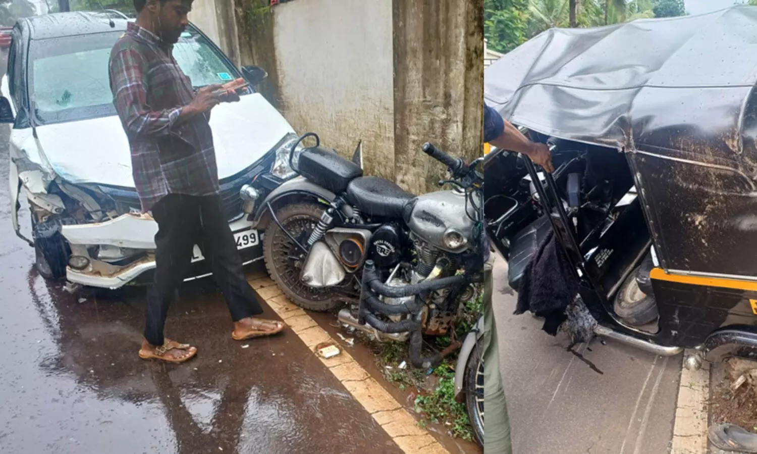 വേങ്ങരയിൽ മൂന്ന് വാഹനങ്ങൾ കൂട്ടിയിടിച്ചു; നാലുപേർക്ക് പരിക്ക്, ഒരാളുടെ നില ഗുരുതരം