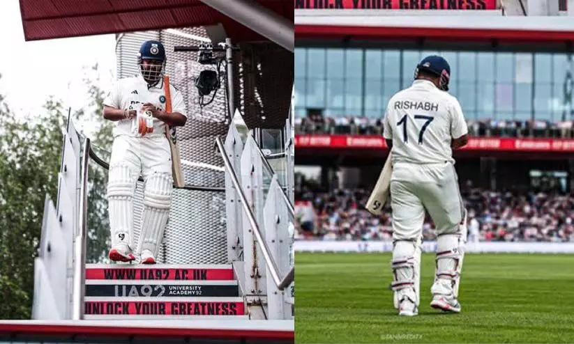 പതിയെ നടന്ന് പന്ത് ക്രീസിൽ; കൈയടിച്ച് ആരാധകർ പതിയെ നടന്ന് പന്ത് ക്രീസിൽ; കൈയടിച്ച് ആരാധകർ