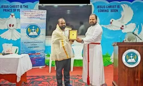 ജി​ജി ജോ​ണി​ന് മ​ല​ങ്ക​ര ഇ​വാ​ഞ്ച​ലി​ക്ക​ൽ ഇ​ട​വ​ക യാ​ത്ര​യയ​പ്പ് നൽകി