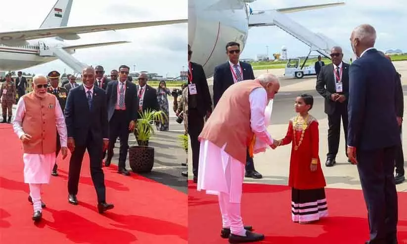 പ്രധാനമന്ത്രി നരേന്ദ്ര മോദി മാ​ലദ്വീപിൽ; സ്വാതന്ത്ര്യദിനാഘോഷത്തിൽ മുഖ്യാതിഥിയാകും