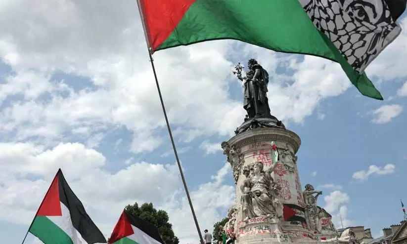 ഫലസ്തീനെ അംഗീകരിക്കുമെന്ന ഫ്രഞ്ച് നിലപാടിനെതിരെ ഇസ്രായേലും യു.എസും ഫലസ്തീനെ അംഗീകരിക്കുമെന്ന ഫ്രഞ്ച് നിലപാടിനെതിരെ ഇസ്രായേലും യു.എസും