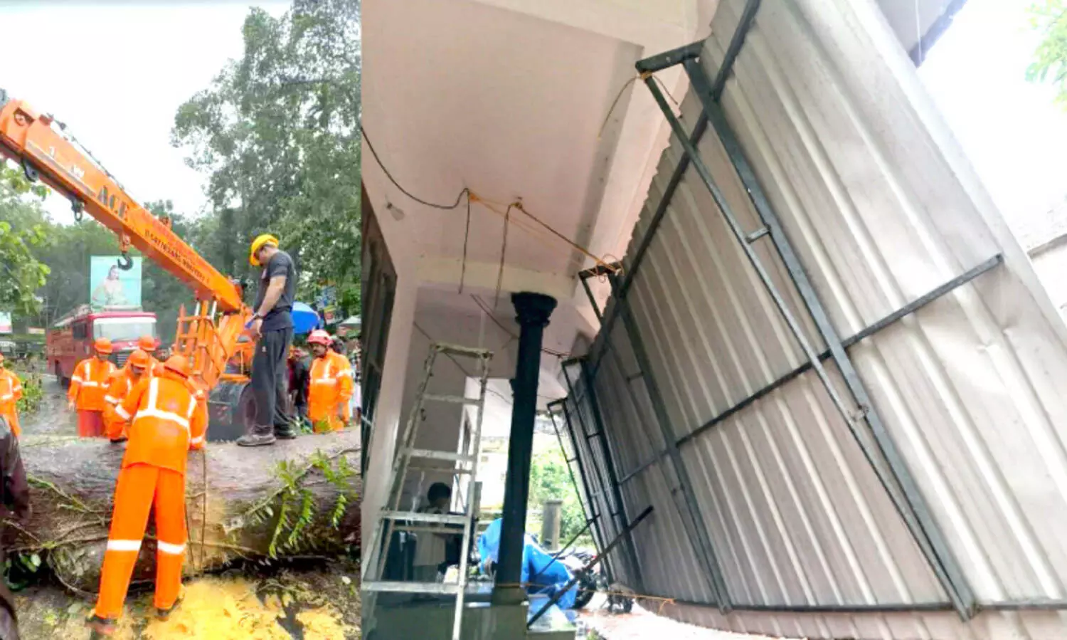 ശക്തമായ കാറ്റിലും മഴയിലും ജില്ലയിൽ വ്യാപക നാശം