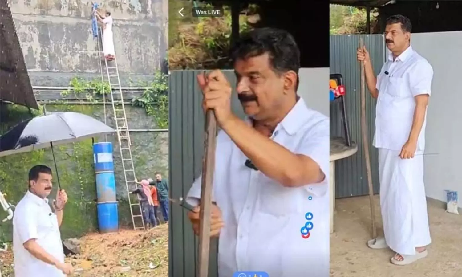 വീപ്പകൾ അടുക്കിവെച്ച്, കയർ കെട്ടി; ഗോവിന്ദച്ചാമിയുടെ ജയിൽചാട്ടം പുനരാവിഷ്‍കരിച്ച് പി.വി അൻവർ -വിഡിയോ