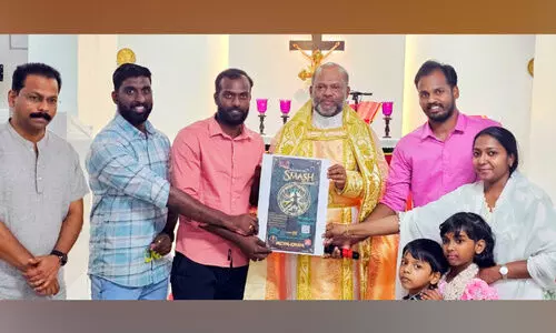 ‘മ​ല​ങ്ക​ര സ്മാ​ഷ് സീ​സ​ൺ- 5’ ബാ​ഡ്മി​ന്റ​ൺ ടൂ​ർ​ണ​മെ​ന്റ് പോ​സ്റ്റ​ർ പ്ര​കാ​ശ​നം