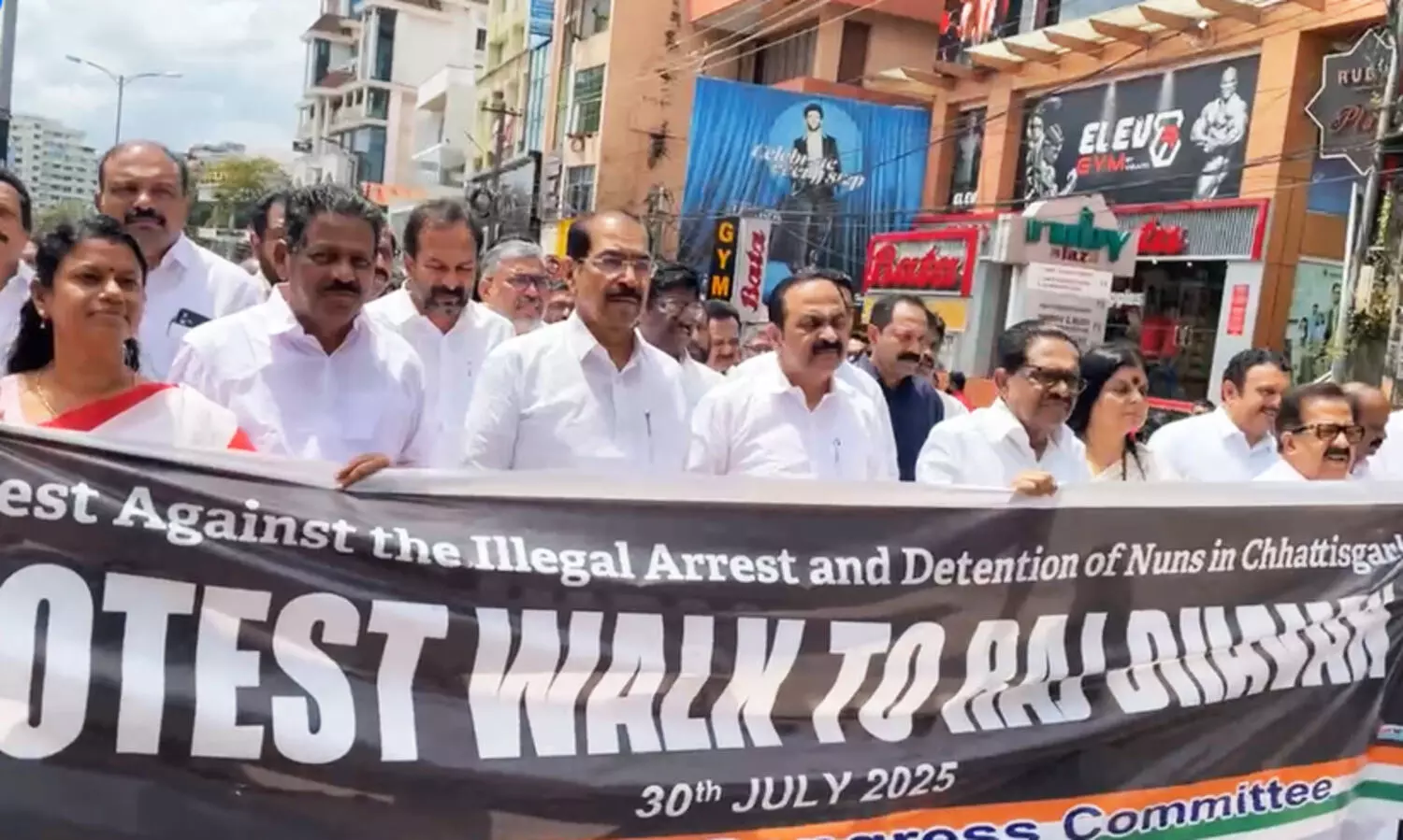 Congress Protest against Nuns Arrest