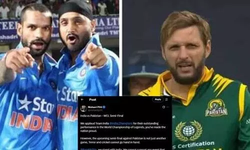 ‘ഭീകരതയും ക്രിക്കറ്റും ഒന്നിച്ച് പോവില്ല’; ലെജൻഡ്സ് ക്രിക്കറ്റ് സ്​പോൺഷർഷിപ്പ് റദ്ദാക്കി ഇന്ത്യൻ കമ്പനി