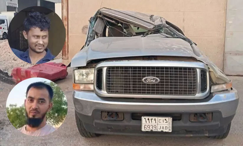 അബ്ഖൈഖിൽ വാഹനാപകടം; രണ്ട് ബംഗ്ലാദേശികൾ മരിച്ചു അബ്ഖൈഖിൽ വാഹനാപകടം; രണ്ട് ബംഗ്ലാദേശികൾ മരിച്ചു