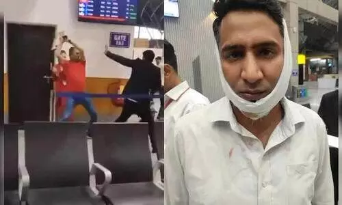 അധിക ലഗേജിന് പണമടക്കാൻ ആവശ്യപ്പെട്ടു; വിമാനത്താവളത്തിൽ സൈനിക ഓഫിസറുടെ പരാക്രമം; മർദനത്തിൽ ജീവനക്കാരുടെ നടുവൊടിഞ്ഞു -വിഡിയോ