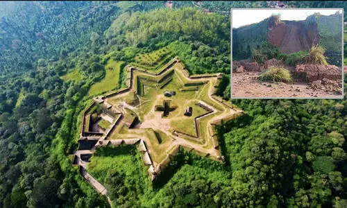 ടിപ്പുസുൽത്താന്റെ മഞ്ജരാബാദ് കോട്ടയുടെ ഭാഗം തകർന്നു