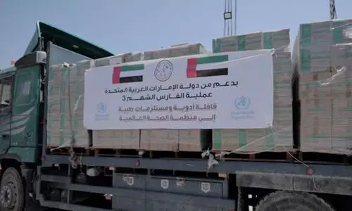 ഗസ്സയിലേക്ക് 65 ടൺ മെഡിക്കൽ സഹായമെത്തിച്ച്​ യു.എ.ഇ