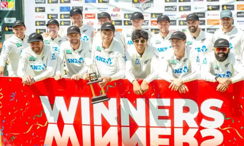 ടെസ്റ്റ് പ​ര​മ്പ​ര തൂ​ത്തു​വാ​രി  കി​വീ​സ്