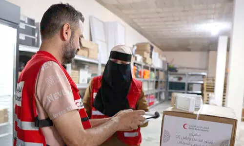 സി​റി​യ​യി​ലേ​ക്ക് മെ​ഡി​ക്ക​ൽ സ​ഹാ​യ​വു​മാ​യി ഖ​ത്ത​ർ