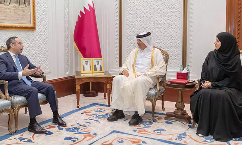 ശൂ​റ കൗ​ൺ​സി​ൽ സ്പീ​ക്ക​ർ ഈ​ജി​പ്ത് അം​ബാ​സ​ഡ​റു​മാ​യി കൂ​ടി​ക്കാ​ഴ്ച ന​ട​ത്തി