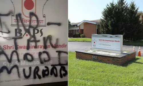 യു.എസിൽ ക്ഷേത്രത്തിനുനേരെ അതിക്രമം