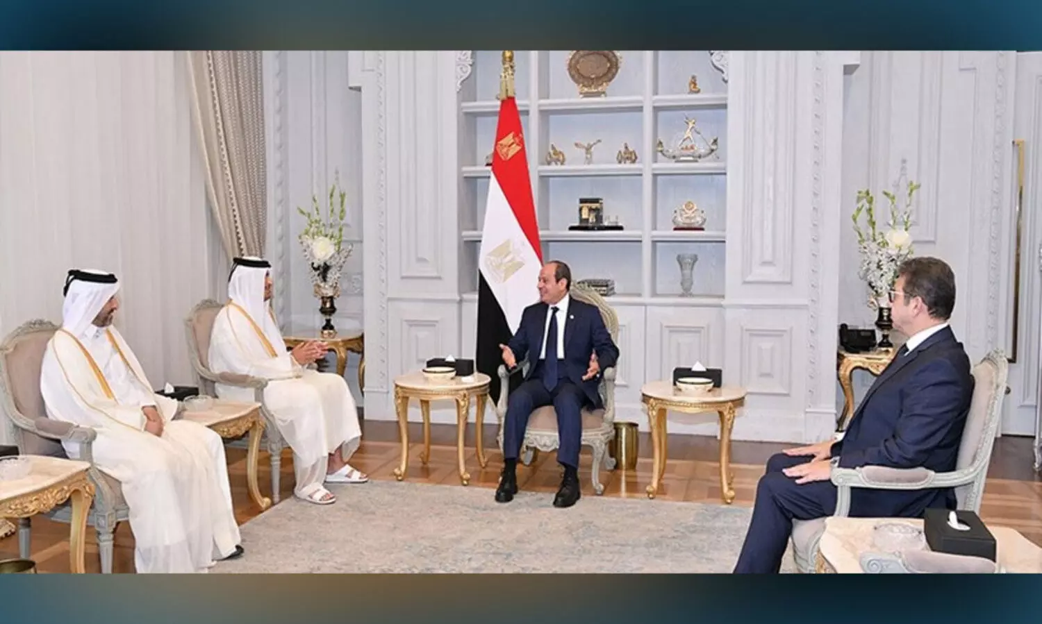 ഗസ്സയിൽ വെടിനിർത്തൽ കരാർ; ഖത്തർ പ്രധാനമന്ത്രി ഈജിപ്ത് പ്രസിഡന്റുമായി കൂടിക്കാഴ്ച നടത്തി