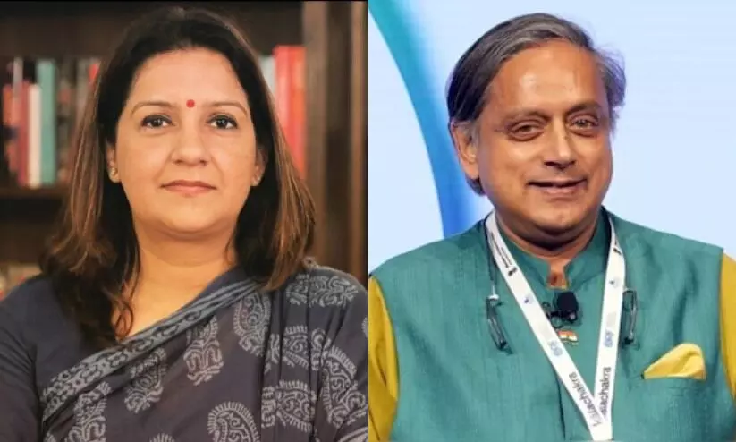 Tharoor in a saree quip to Priyanka Chaturvedi prompts witty reply from Congress MP