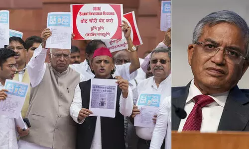 ‘ഞങ്ങൾ സി.ഇ.സിയെ തിരയുകയായിരുന്നു,   പക്ഷേ കണ്ടത് ഒരു പുതിയ ബി.ജെ.പി വക്താവിനെ’​; ​തെരഞ്ഞെടുപ്പ് കമീഷനെതിരെ ഒറ്റക്കെട്ടായി ആക്രമണ മുന കൂർപ്പിച്ച് പ്രതിപക്ഷം