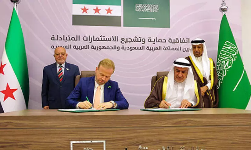 സൗ​ദി​യും സി​റി​യ​യും ത​മ്മി​ൽ നി​ക്ഷേ​പ പ​ങ്കാ​ളി​ത്തം ശ​ക്തി​പ്പെ​ടു​ത്തി നി​ര​വ​ധി ക​രാ​റു​ക​ളി​ൽ ഒ​പ്പു​വെ​ച്ചു