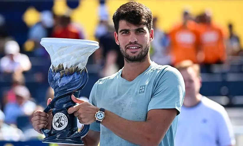 സിൻസിനാറ്റി ഓപ്പണിൽ കന്നിക്കിരീടം നേടി അൽകാരസ്;   സിന്നർ മൽസരത്തിനിടെ പിൻമാറി