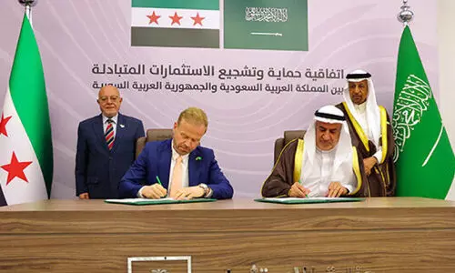 സൗ​ദി​യും സി​റി​യ​യും ത​മ്മി​ൽ നി​ക്ഷേ​പ പ​ങ്കാ​ളി​ത്തം ശ​ക്തി​പ്പെ​ടു​ത്തി നി​ര​വ​ധി ക​രാ​റു​ക​ളി​ൽ ഒ​പ്പു​വെ​ച്ചു