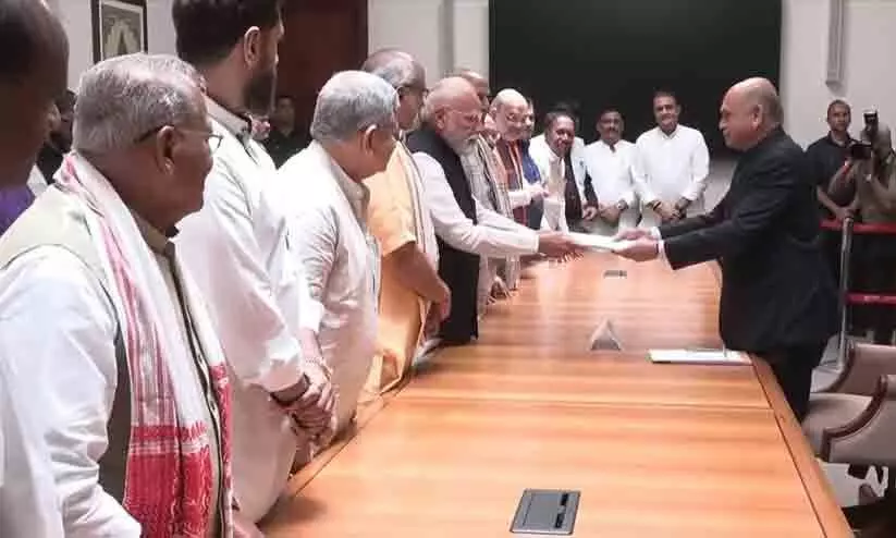 ഉപരാഷ്ട്രപതി തെരഞ്ഞെടുപ്പ്: എൻ.ഡി.എ സ്ഥാനാർഥി നാമനിർദേശ പത്രിക സമർപ്പിച്ചു