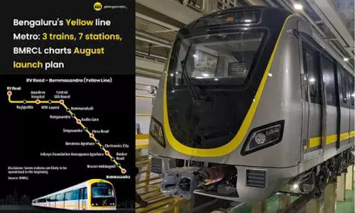 യെ​ല്ലോ ലൈ​ൻ ​മെട്രോ; ഇനി 15 മി​നി​റ്റ് ഇ​ട​വേ​ള​ക​ളി​ല്‍ ഓ​ടും