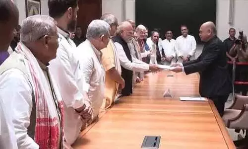 ഉപരാഷ്ട്രപതി തെരഞ്ഞെടുപ്പ്: എൻ.ഡി.എ സ്ഥാനാർഥി നാമനിർദേശ പത്രിക സമർപ്പിച്ചു