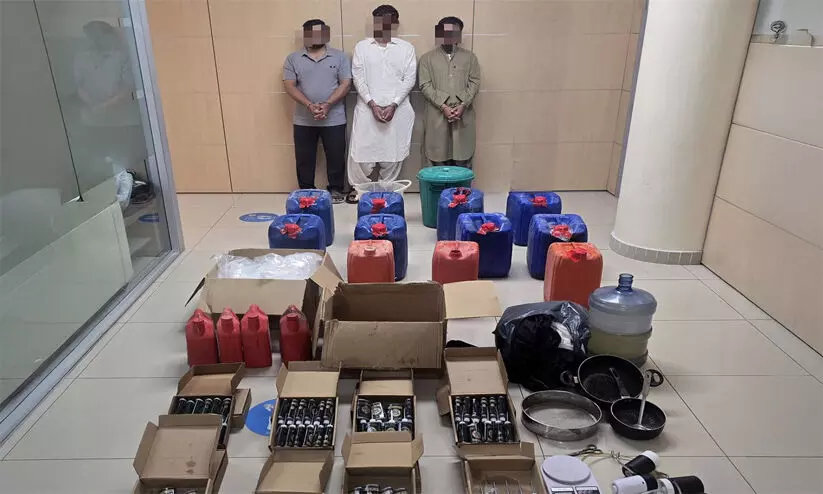 അബൂദബിയില്‍ വന്‍ മയക്കുമരുന്ന് വേട്ട; മൂന്ന്​ പേർ പിടിയിൽ