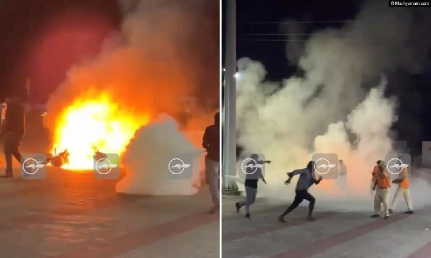 ഇന്ധനം നിറക്കാനെത്തിയ യുവാവ് പെട്രോൾ പമ്പിൽ ബൈക്കിന് തീയിട്ടു; പ്രതി പൊലീസ് കസ്റ്റഡിയിൽ