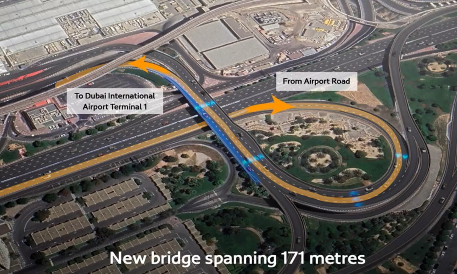 Dubai Airport bridge