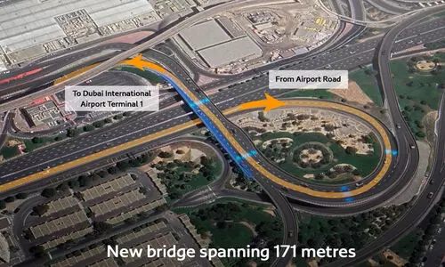 Dubai Airport bridge