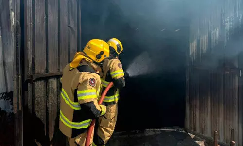 Firefighters extinguish shed fire in Kabdil