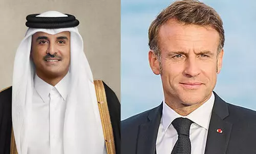 ഗസ്സ മുനമ്പിൽ വെടിനിർത്തൽ; അമീർ ശൈഖ് തമീം ബിൻ ഹമദ് ആൽഥാനി ഫ്രഞ്ച് പ്രസിഡന്റുമായി സംസാരിച്ചു
