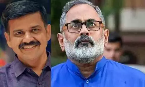 ബി.ജെ.പി കോർ കമ്മിറ്റി അംഗത്തെ ലൈംഗികാരോപണ മുനയിൽ നിർത്തി സന്ദീപ് ​വാര്യരുടെ വെല്ലുവിളി: ‘കോൺഗ്രസിന്റെ മാതൃക പിന്തുടർന്ന് രാജീവ് ചന്ദ്രശേഖർ നടപടി എടുക്കുമോ?’