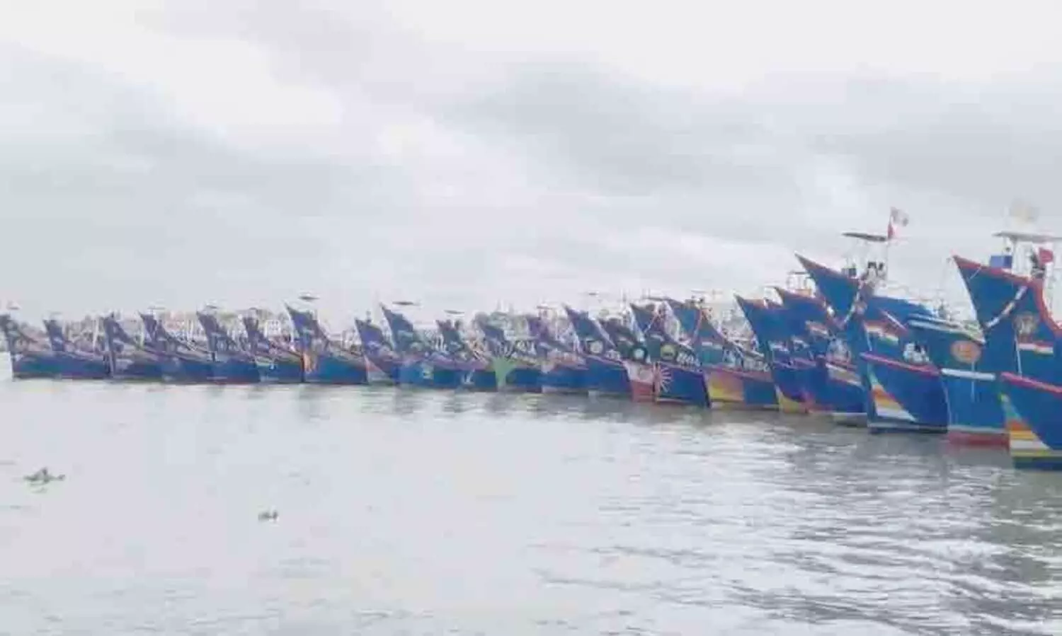 പിഴയിട്ടതിനെതിരെ വള്ളങ്ങൾ നിരത്തിനിർത്തി മത്സ്യത്തൊഴിലാളികളുടെ വേറിട്ട പ്രതിഷേധം; ജങ്കാർ സർവീസ് മുടങ്ങി, ജലഗതാഗതത്തെ ബാധിച്ചു