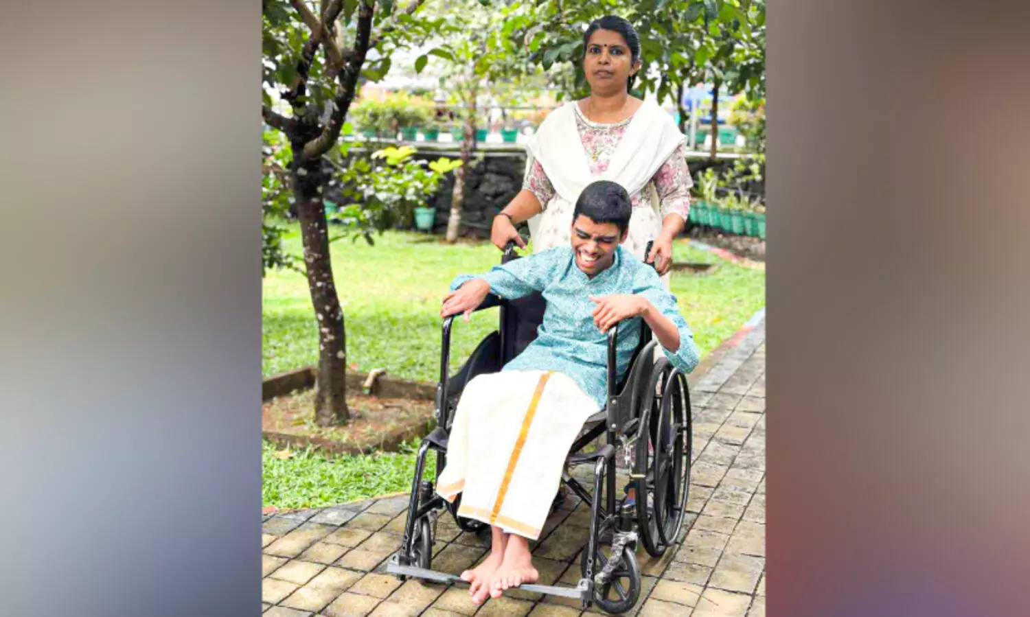 Aromal and Amma in Peace Valley