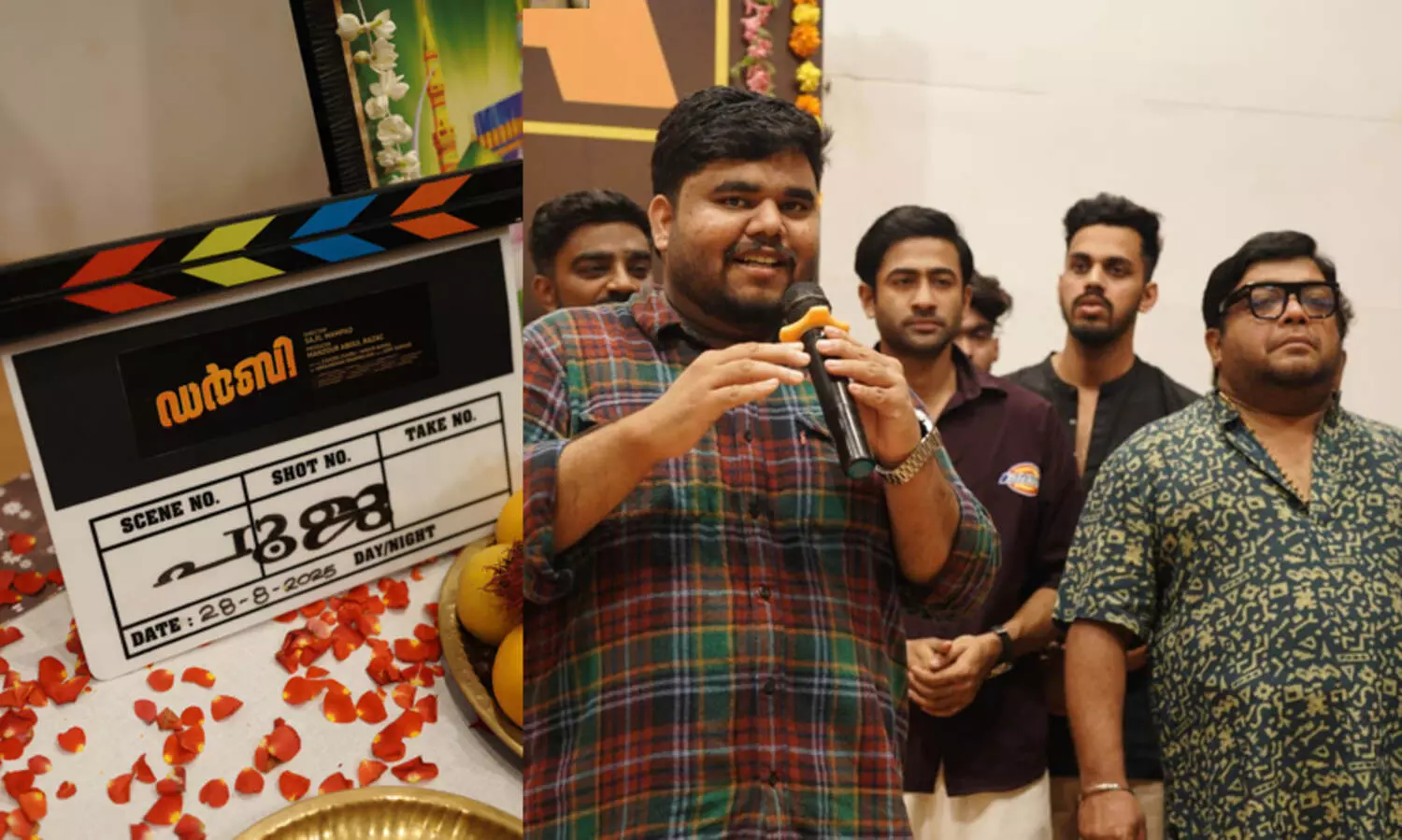 During the puja of the film