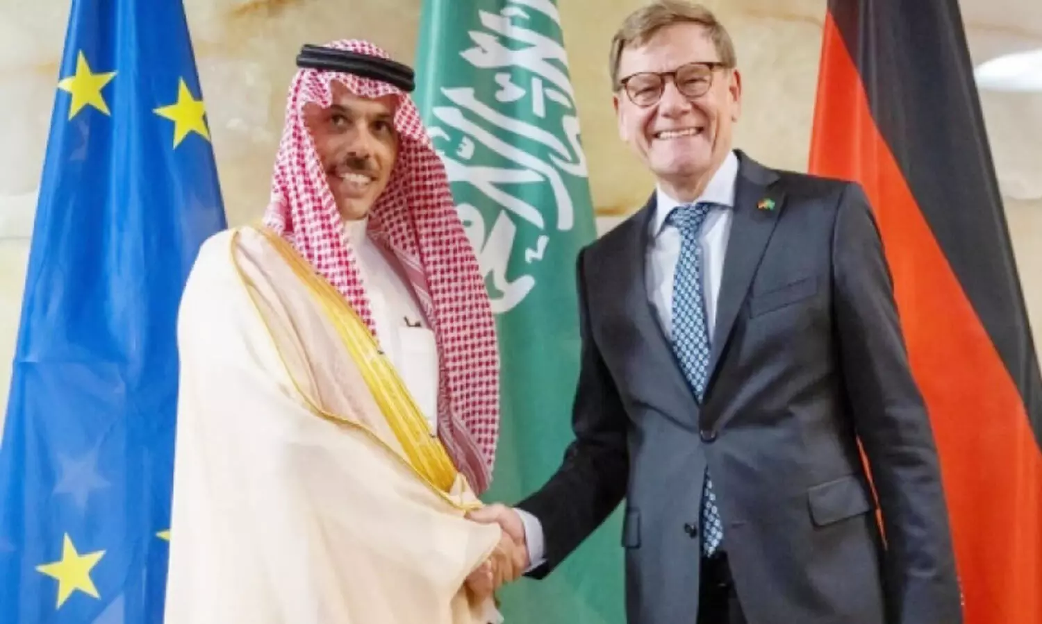 ഗ​സ്സ​യി​ലെ പ്ര​തി​സ​ന്ധി സൗ​ദി - ജ​ർ​മ​ൻ വി​ദേ​ശ​കാ​ര്യ മ​ന്ത്രി​മാ​ർ കൂ​ടി​ക്കാ​ഴ്ച ന​ട​ത്തി