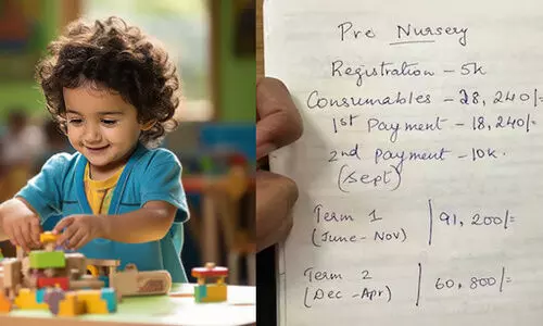 പഠിക്കുന്നത് നഴ്സറിയിൽ, ഫീസ് 1.85 ലക്ഷം; ബംഗളൂരുവിലെ കണ്ണുതള്ളുന്ന സ്കൂൾ ഫീസ് വർധനക്കെതിരെ പ്രതിഷേധക്കുറിപ്പ്