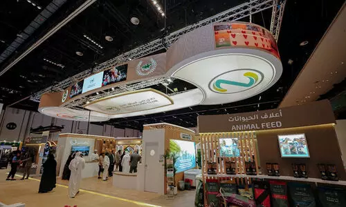 One of the exhibition pavilions at the ‘Adihex’ venue