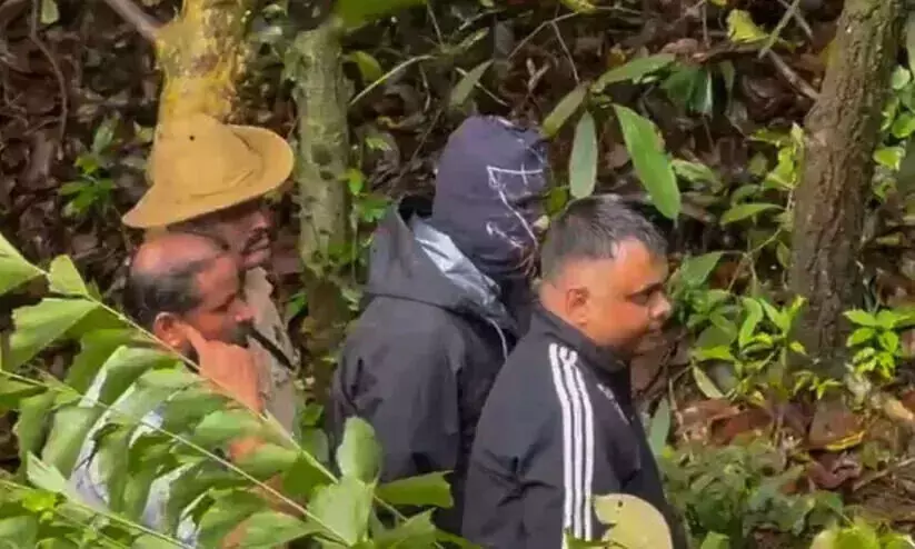 Police going to collect evidence with the accused