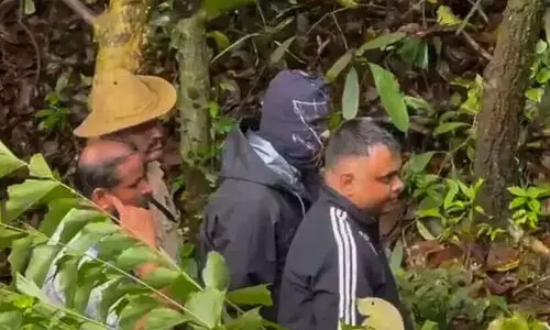 Police going to collect evidence with the accused