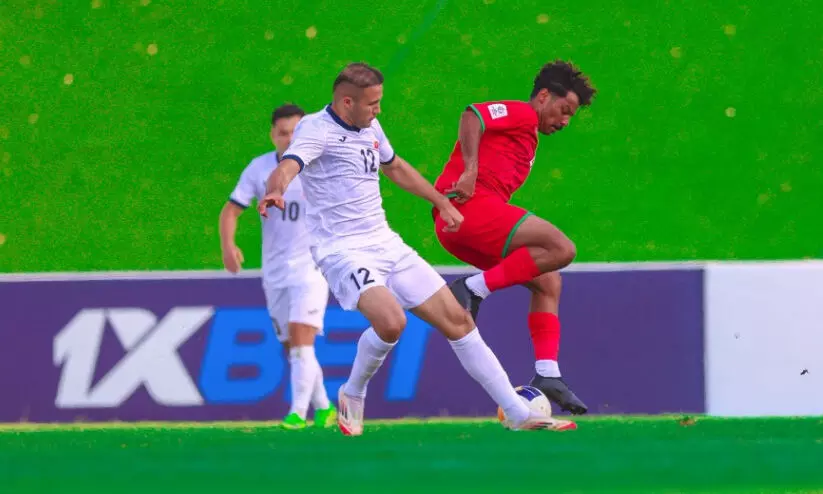 കാഫ നാഷൻസ് കപ്പ്; വിജയം തട്ടിയെടുത്ത് ഒമാൻ കാഫ നാഷൻസ് കപ്പ്; വിജയം തട്ടിയെടുത്ത് ഒമാൻ