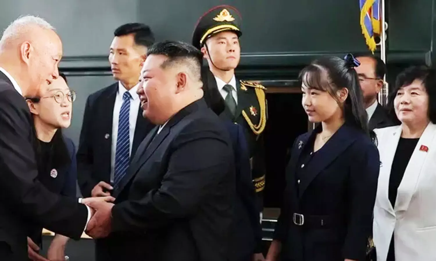 Kim Jong un and Ju ae