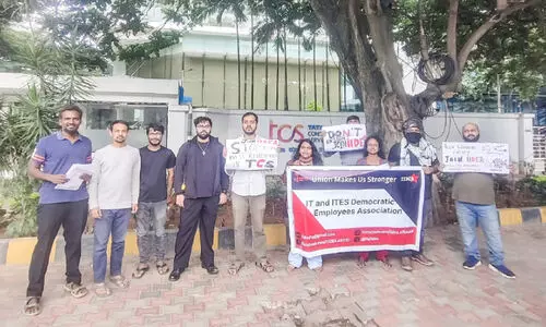 Protest made in front of TCS campus