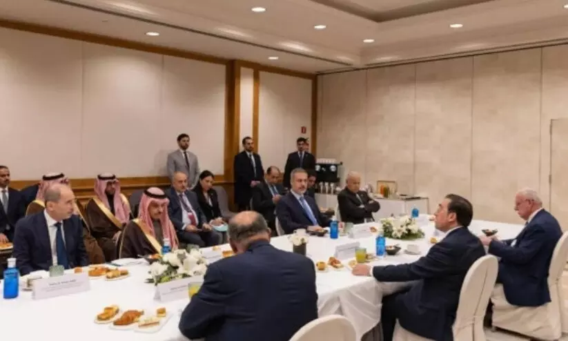 ഫലസ്തീനികളെ കുടിയിറക്കുന്ന പ്രസ്താവനകളെ പൂർണമായും തള്ളുന്നു -അറബ് ഇസ്ലാമിക് സമിതി വിദേശകാര്യ മന്ത്രിമാർ ഫലസ്തീനികളെ കുടിയിറക്കുന്ന പ്രസ്താവനകളെ പൂർണമായും തള്ളുന്നു -അറബ് ഇസ്ലാമിക് സമിതി വിദേശകാര്യ മന്ത്രിമാർ