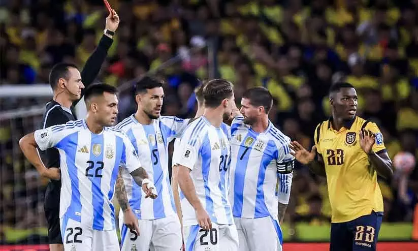 മെസ്സിയില്ലാത്ത അർജന്റീന തോറ്റു; പെനാൽറ്റിയിൽ എക്വഡോർ വിജയം മെസ്സിയില്ലാത്ത അർജന്റീന തോറ്റു; പെനാൽറ്റിയിൽ എക്വഡോർ വിജയം