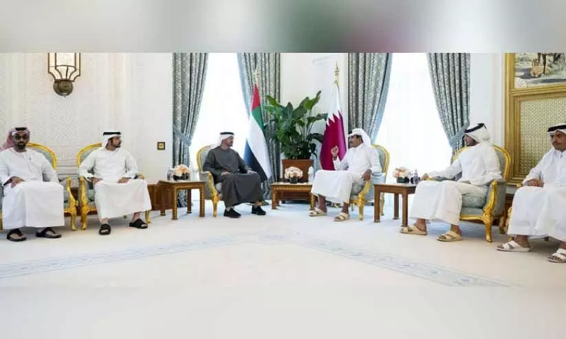 ഖത്തർ സന്ദർശിച്ച്​ യു.എ.ഇ പ്രസിഡന്‍റ്