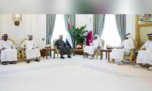 ഖത്തർ സന്ദർശിച്ച്​ യു.എ.ഇ പ്രസിഡന്‍റ്